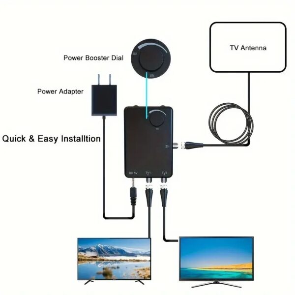 Adjustable TV Antenna Amplifier - Precise Adjustment, Fast Signal Enhancement, Adaptation To A Variety Of TVs, Simple Operation - Image 2