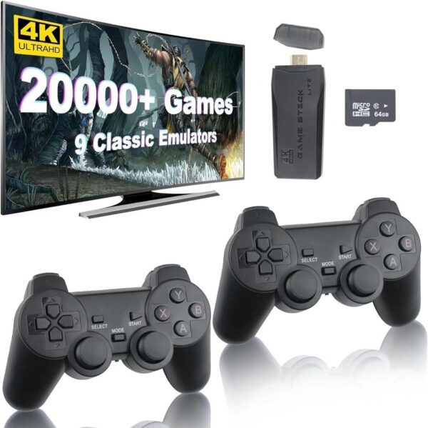M8 Portable Mini Gamepad, Plug & Play, With 2 Wireless Controllers And A 64G Micro SD Card, HDTV Game Console - Image 3