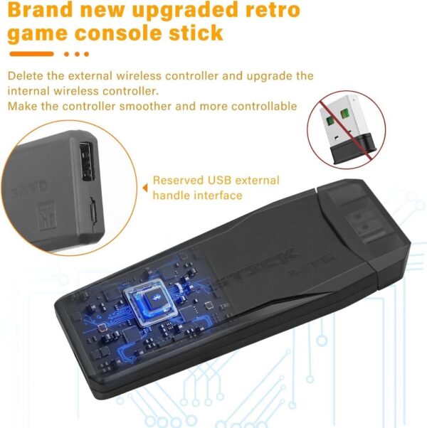 M8 Portable Mini Gamepad, Plug & Play, With 2 Wireless Controllers And A 64G Micro SD Card, HDTV Game Console - Image 4