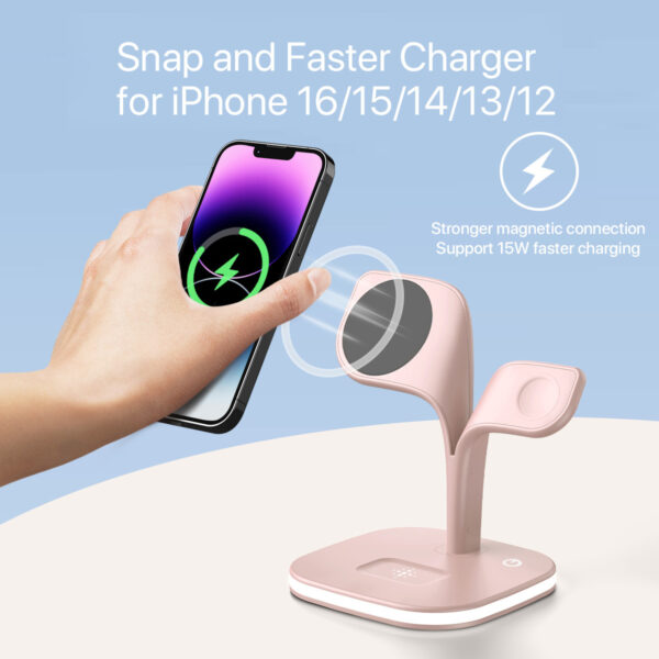 5-in-1 Magnetic Real Wireless Desktop Fast Charging Station For Multiple Devices - Image 9