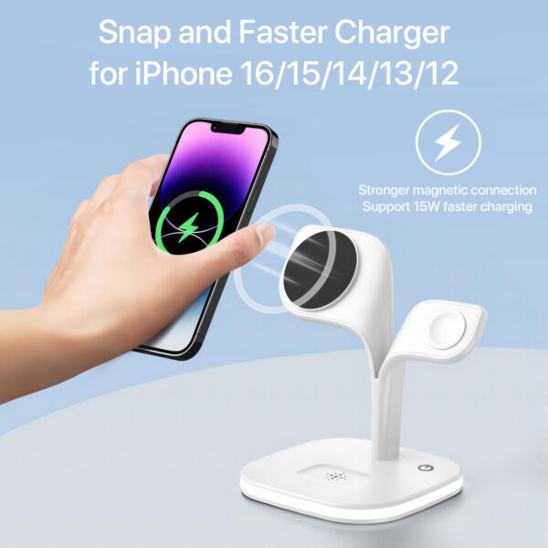 5-in-1 Magnetic Real Wireless Desktop Fast Charging Station For Multiple Devices - Image 10