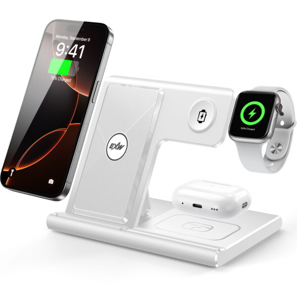 3 In 1 Wireless Charging Sation For Multiple Devices 15W Fast Charging Stand - Image 8