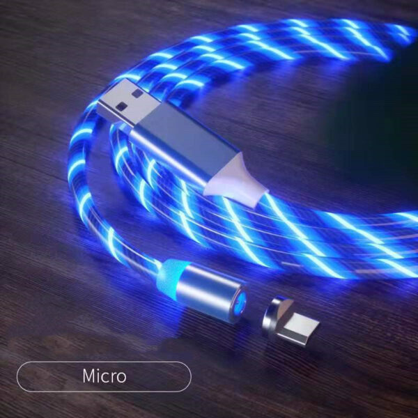 Magnetic Charging Cable Streamer Fast Charging Cable Lighting Micro USB Cable LED Magnet Charger Type-C Cable - Image 7