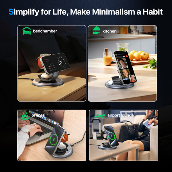 3-in-1 Magsafe Charger Wireless Charging Station For Multiple Devices - Image 3