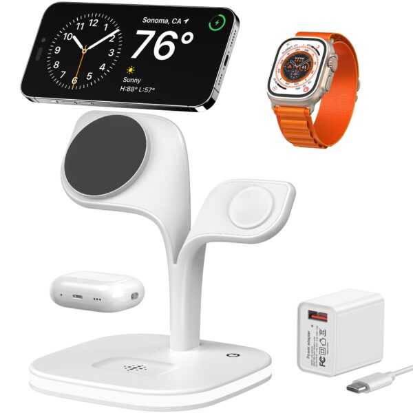 5-in-1 Magnetic Real Wireless Desktop Fast Charging Station For Multiple Devices - Image 5