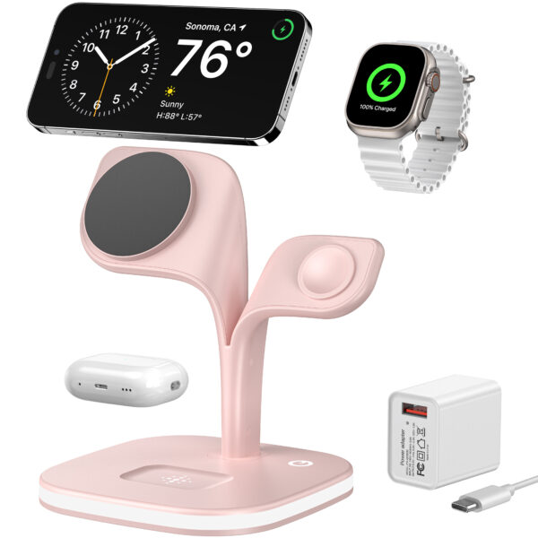 5-in-1 Magnetic Real Wireless Desktop Fast Charging Station For Multiple Devices - Image 5